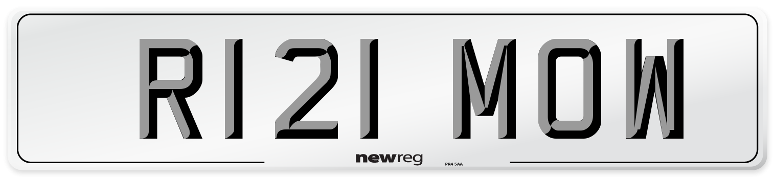 R121 MOW Number Plate from New Reg
